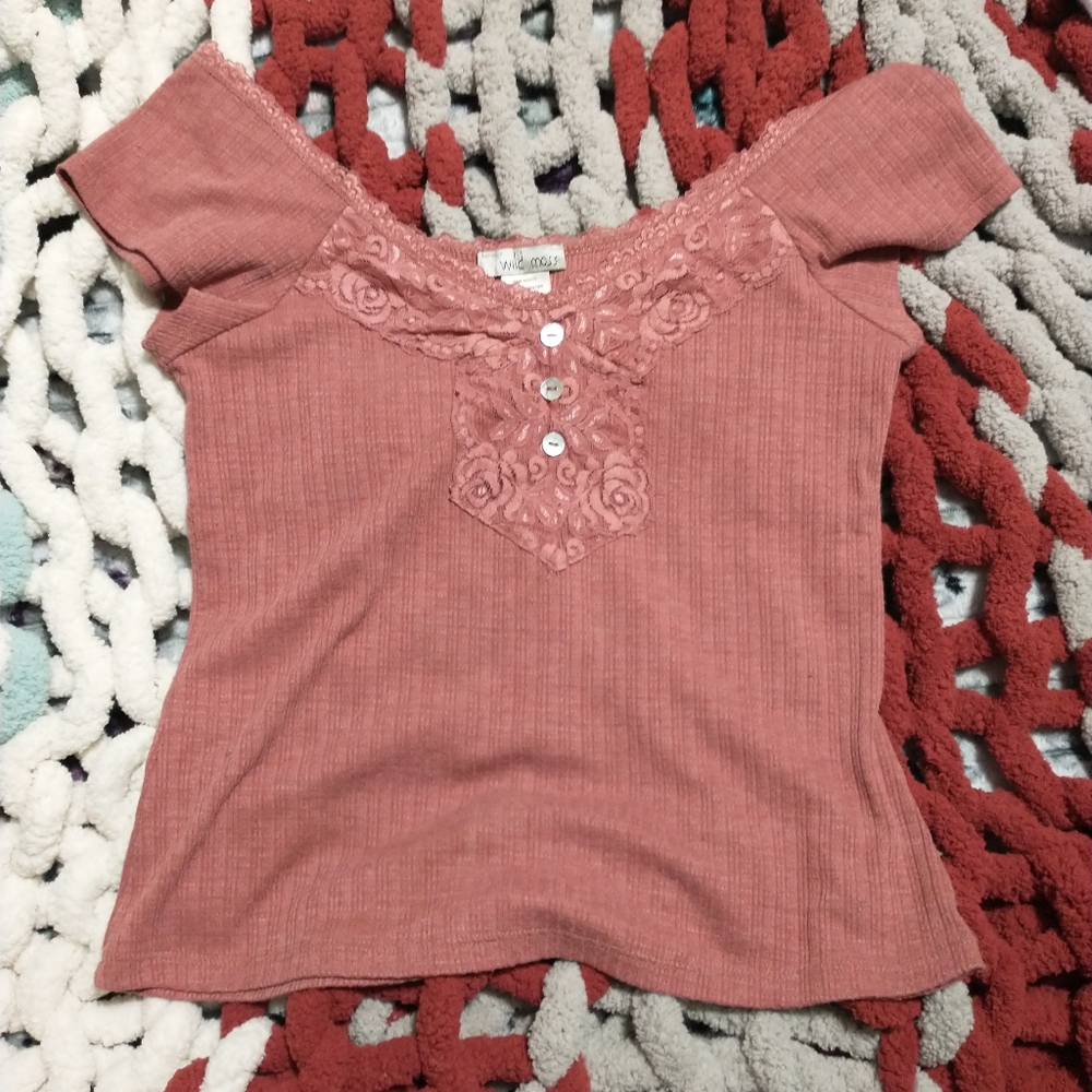 Wild Moss M mauve pink top